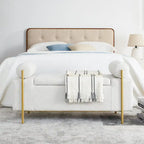 Elegant Upholstered Velvet Storage Bench