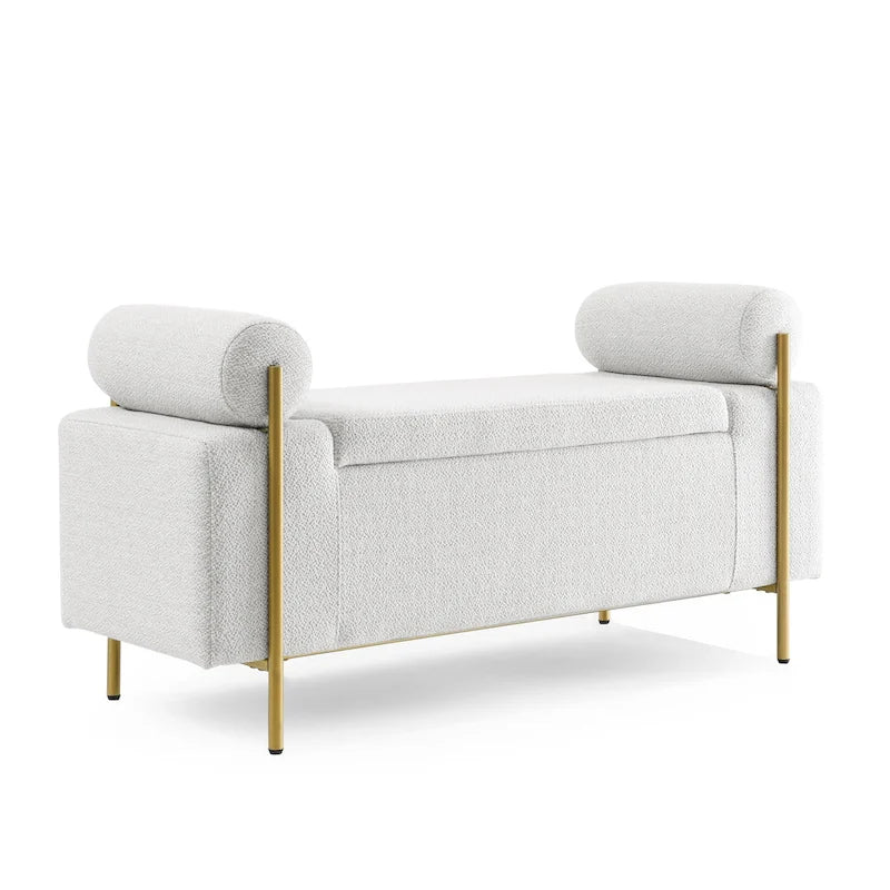 Elegant Upholstered Velvet Storage Bench