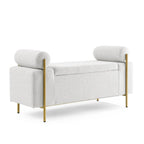 Elegant Upholstered Velvet Storage Bench