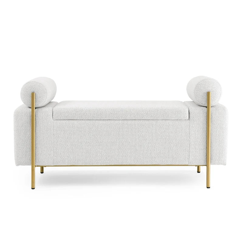 Elegant Upholstered Velvet Storage Bench