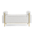 Elegant Upholstered Velvet Storage Bench