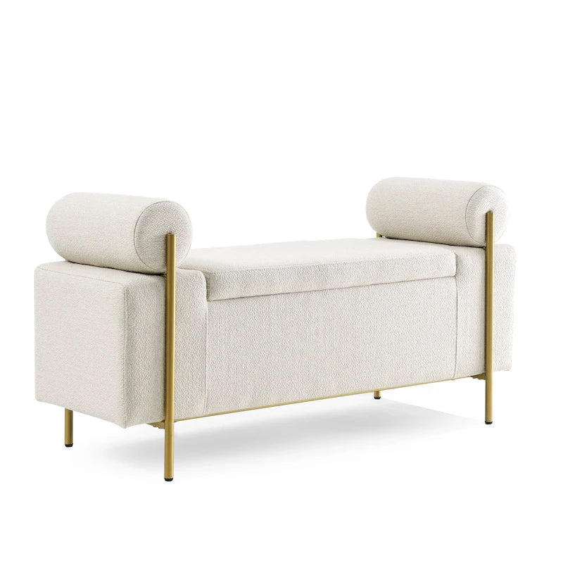 Elegant Upholstered Velvet Storage Bench