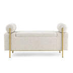 Elegant Upholstered Velvet Storage Bench