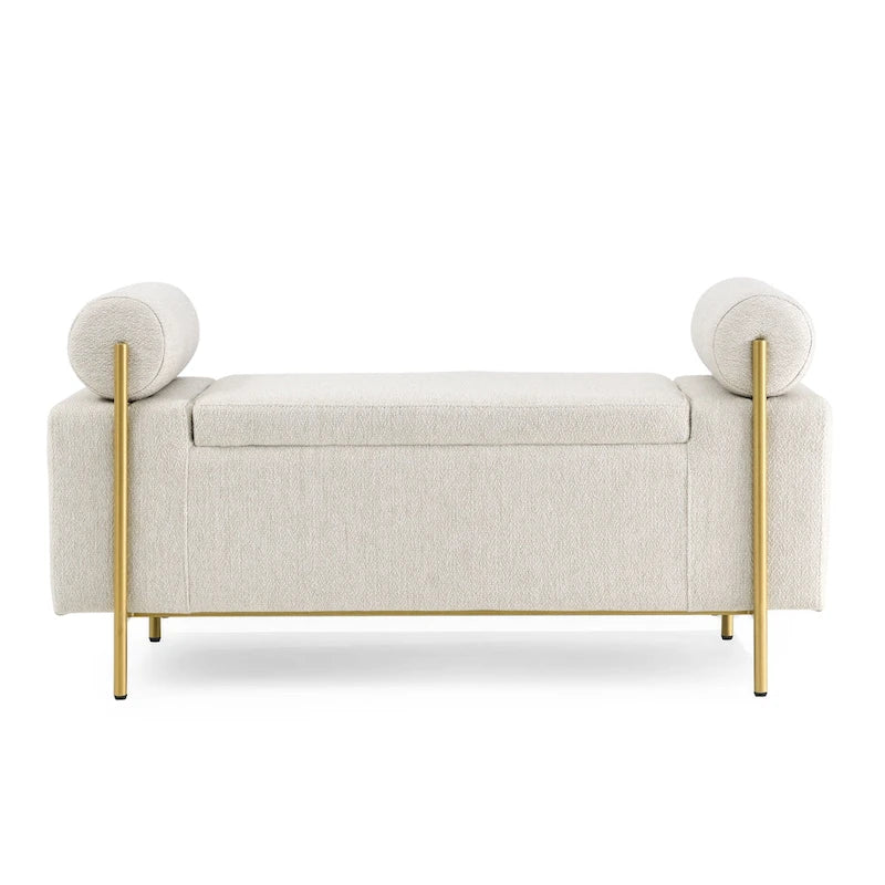 Elegant Upholstered Velvet Storage Bench