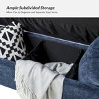 Angelus Upholstered Flip Top Storage Bench withTwo Pillows and Arms by HULALA HOME