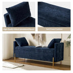 Angelus Upholstered Flip Top Storage Bench withTwo Pillows and Arms by HULALA HOME