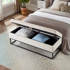 58.6  Bed Bench Metal Base with Storage