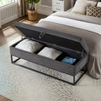 58.6  Bed Bench Metal Base with Storage