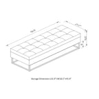 58.6  Bed Bench Metal Base with Storage