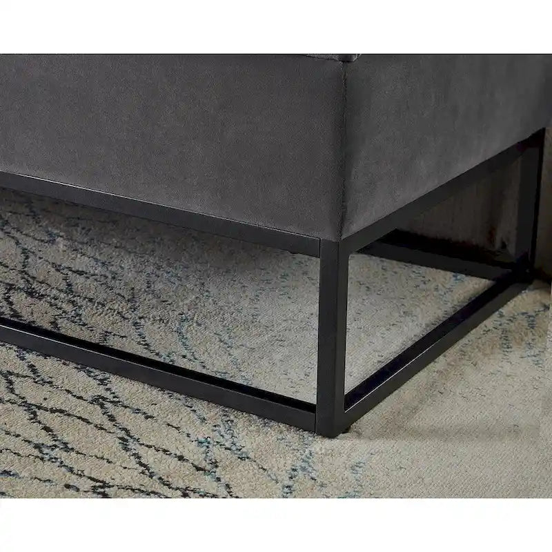 58.6  Bed Bench Metal Base with Storage