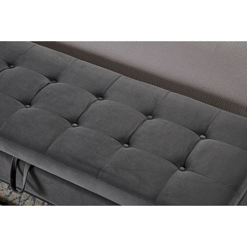 58.6  Bed Bench Metal Base with Storage