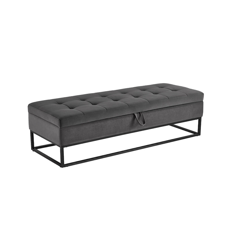 58.6  Bed Bench Metal Base with Storage