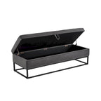 58.6  Bed Bench Metal Base with Storage