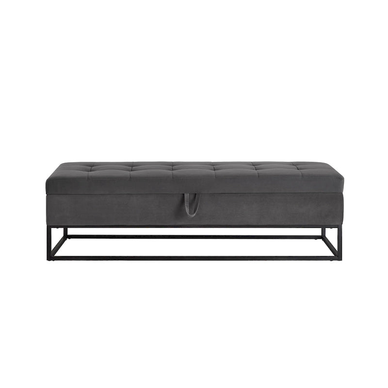 58.6  Bed Bench Metal Base with Storage