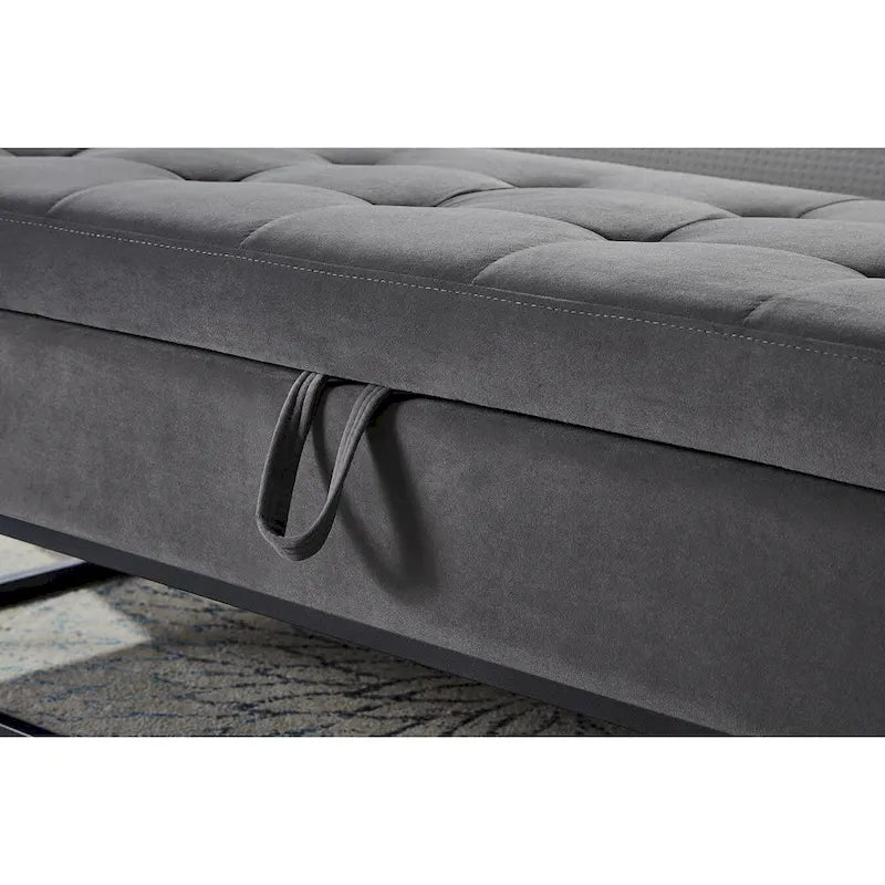 58.6  Bed Bench Metal Base with Storage