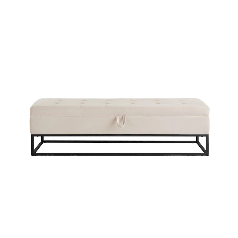 58.6  Bed Bench Metal Base with Storage
