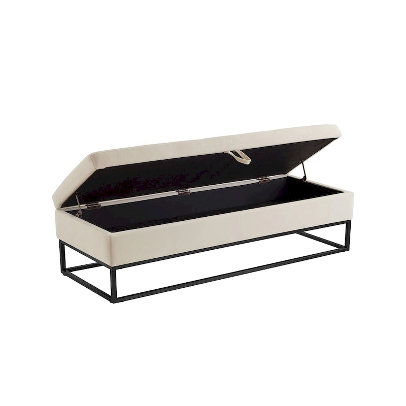 58.6  Bed Bench Metal Base with Storage