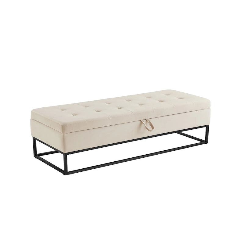 58.6  Bed Bench Metal Base with Storage