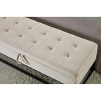 58.6  Bed Bench Metal Base with Storage