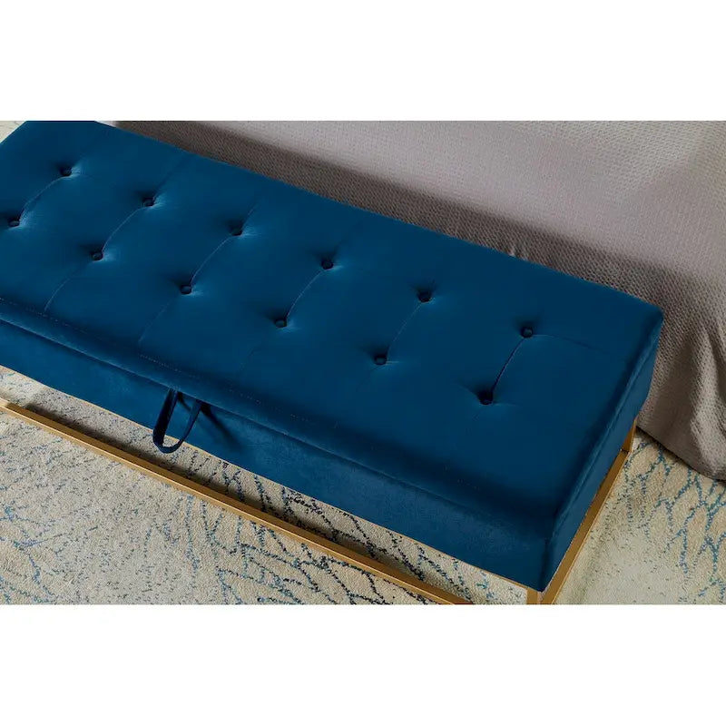 58.6  Bed Bench Metal Base with Storage