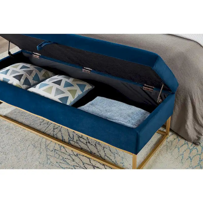 58.6  Bed Bench Metal Base with Storage
