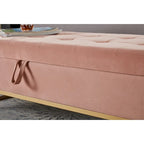 58.6  Bed Bench Metal Base with Storage