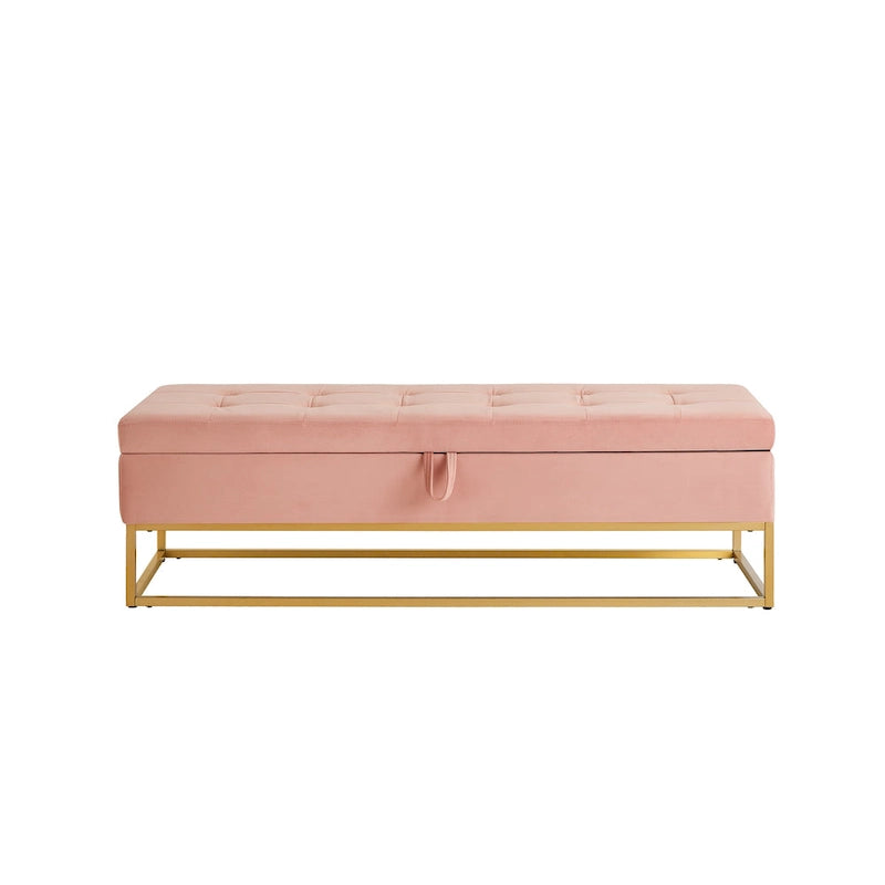 58.6  Bed Bench Metal Base with Storage