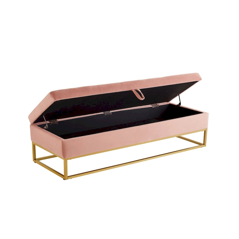 58.6  Bed Bench Metal Base with Storage
