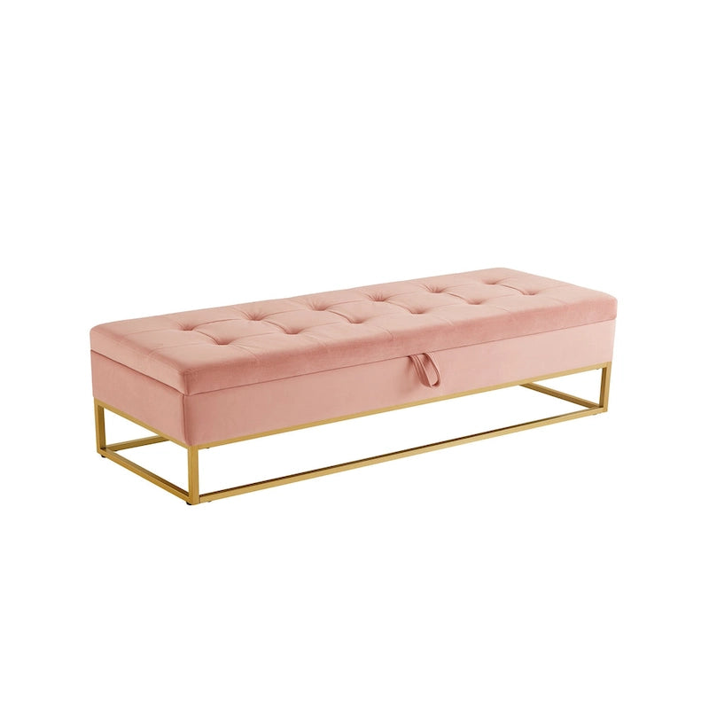 58.6  Bed Bench Metal Base with Storage