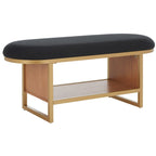 SAFAVIEH Mignon Open Shelf Bench withCushion - 42  W x 15  D x 18  H - 42Wx15Dx18H