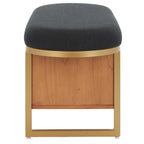 SAFAVIEH Mignon Open Shelf Bench withCushion - 42  W x 15  D x 18  H - 42Wx15Dx18H