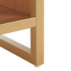 SAFAVIEH Mignon Open Shelf Bench withCushion - 42  W x 15  D x 18  H - 42Wx15Dx18H