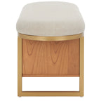 SAFAVIEH Mignon Open Shelf Bench withCushion - 42  W x 15  D x 18  H - 42Wx15Dx18H
