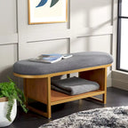 SAFAVIEH Mignon Open Shelf Bench withCushion - 42  W x 15  D x 18  H - 42Wx15Dx18H