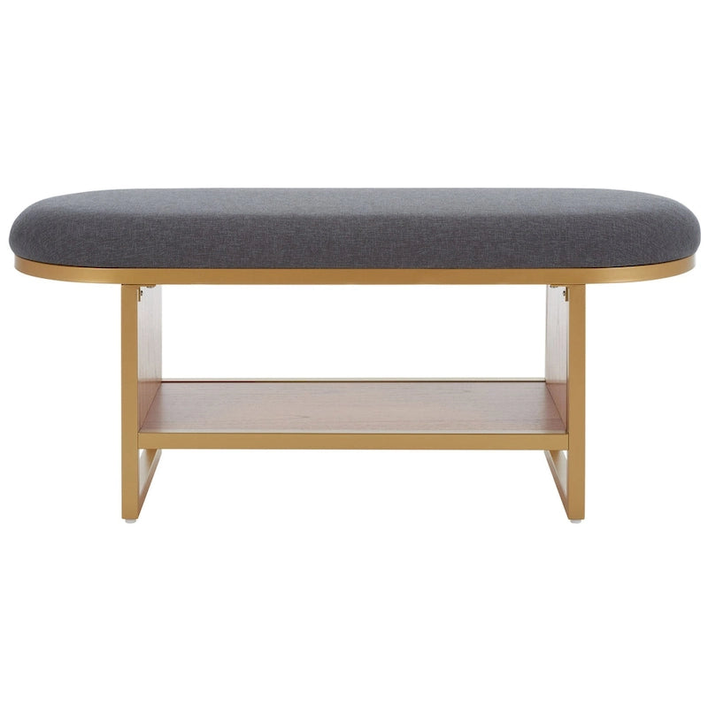 SAFAVIEH Mignon Open Shelf Bench withCushion - 42  W x 15  D x 18  H - 42Wx15Dx18H