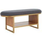 SAFAVIEH Mignon Open Shelf Bench withCushion - 42  W x 15  D x 18  H - 42Wx15Dx18H