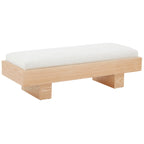 SAFAVIEH Couture Ferah White Wood Bench - 52  W x 20  D x 17  H - 52Wx20Dx17H