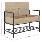 SAFAVIEH Polymnia Storage Bench - 35  W x 16  D x 24  H - 35Wx16Dx24H