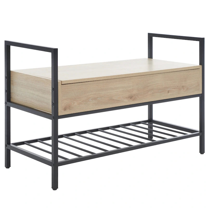 SAFAVIEH Polymnia Storage Bench - 35  W x 16  D x 24  H - 35Wx16Dx24H