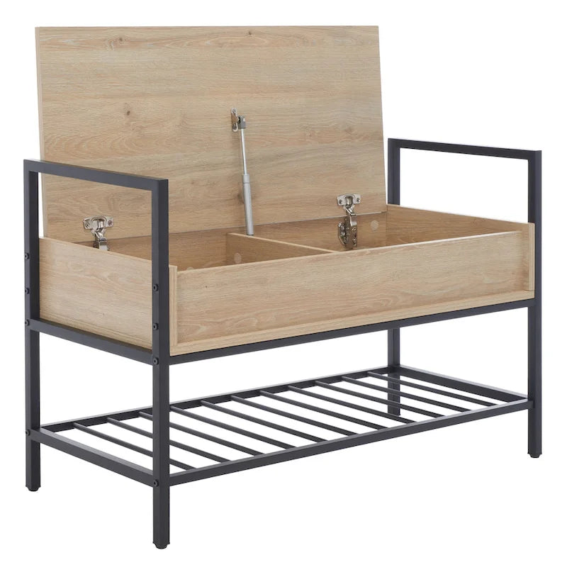 SAFAVIEH Polymnia Storage Bench - 35  W x 16  D x 24  H - 35Wx16Dx24H