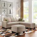 [New] [VIDEO provided] 81.1*76.3*35  Reversible Sectional Couch with Storage Ottoman L-Shaped Sofa,Sectional Sofa with Chaise,Na