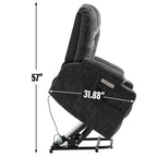 EMON'S Large Power Lift Recliner Chair with Massage and Heat for Elderly, Overstuffed Wide Recliners, Heavy Duty Motion Mechanis