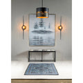 Verga 50 W Black Iron, Grey Faux Hair & Leather Patch Bench - 50 x 14 x 22 