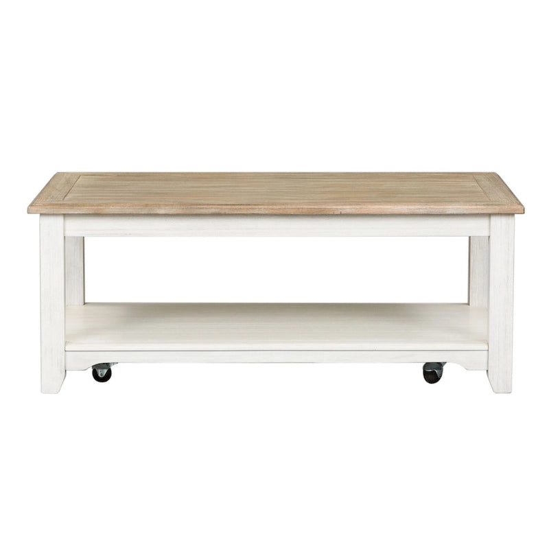 Libberty Funriture Summerville Rectangular Cocktail Table with Castors