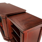 Valmont 74.25  Electric TV Stand Fireplace in Dark Mahogany by Real Flame - 75.5 W x 21.5 D x 27.7 H