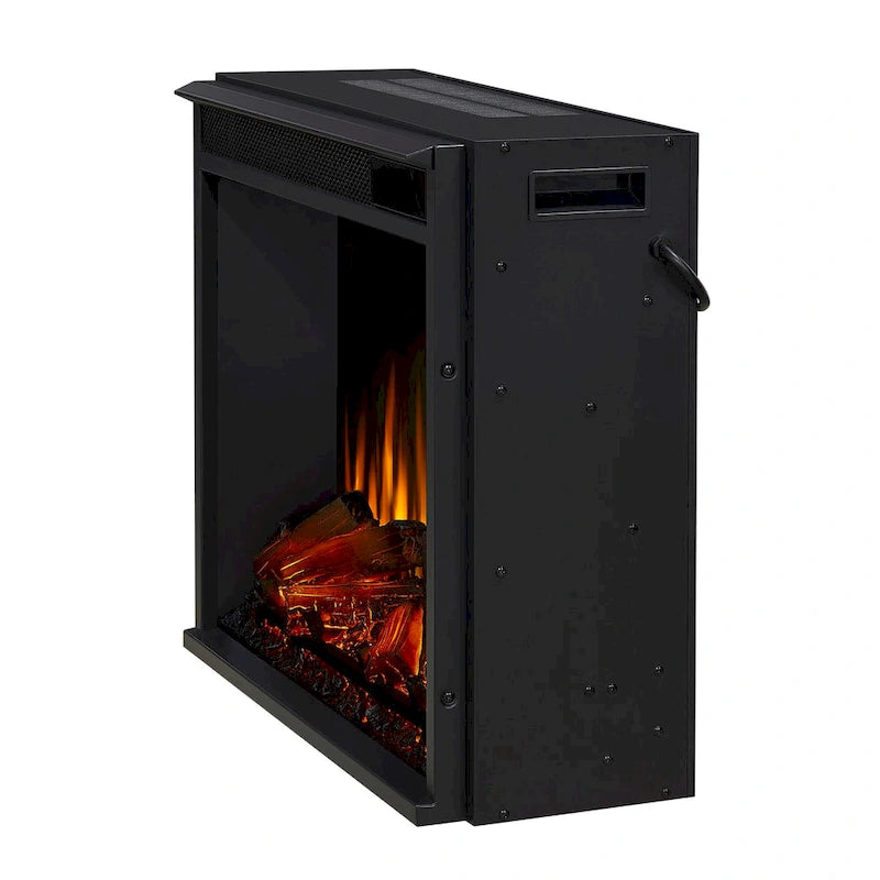 Valmont 74.25  Electric TV Stand Fireplace in Dark Mahogany by Real Flame - 75.5 W x 21.5 D x 27.7 H