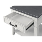 Del Mar 24  White and Grey 1-Drawer End Table