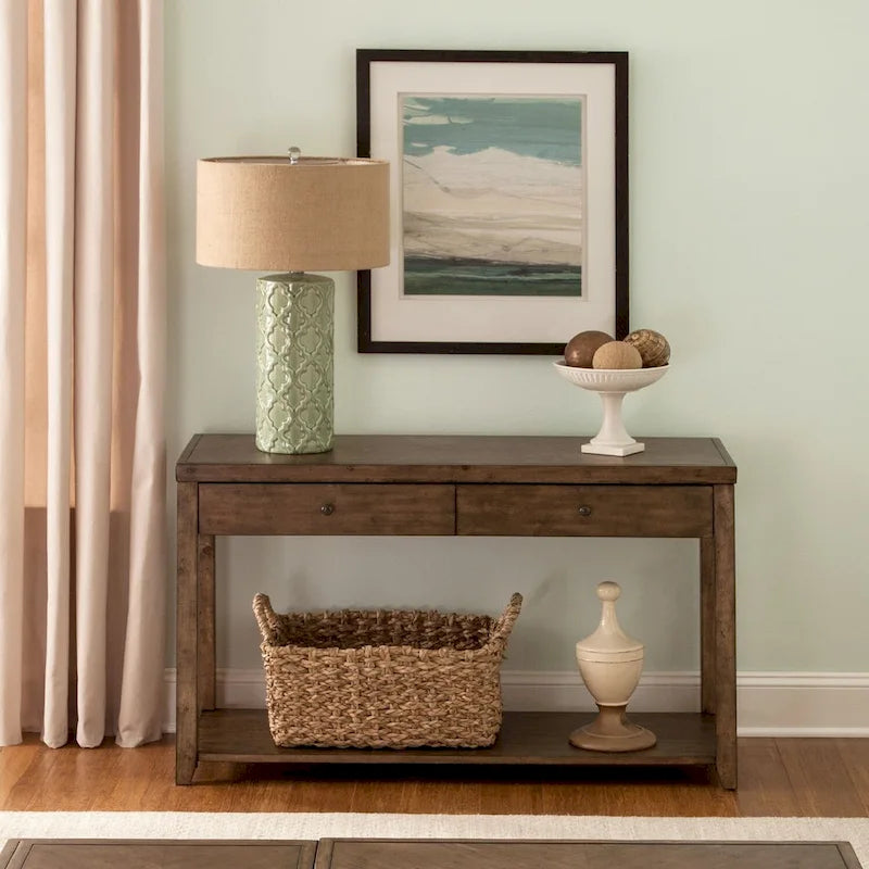 Mitchell Nutmeg Brown Sofa Table 46 Inches