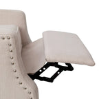 Push Back Wing Back Pocket Spring Recliner with Side Accent Nail Trim