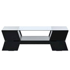 Merax Geometric Style Cocktail Table with Great Storage Capacity